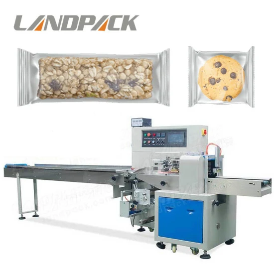 Landpack Lp-350b 자동 웨이퍼 비스킷 케이크 피타 빵 포장 기계